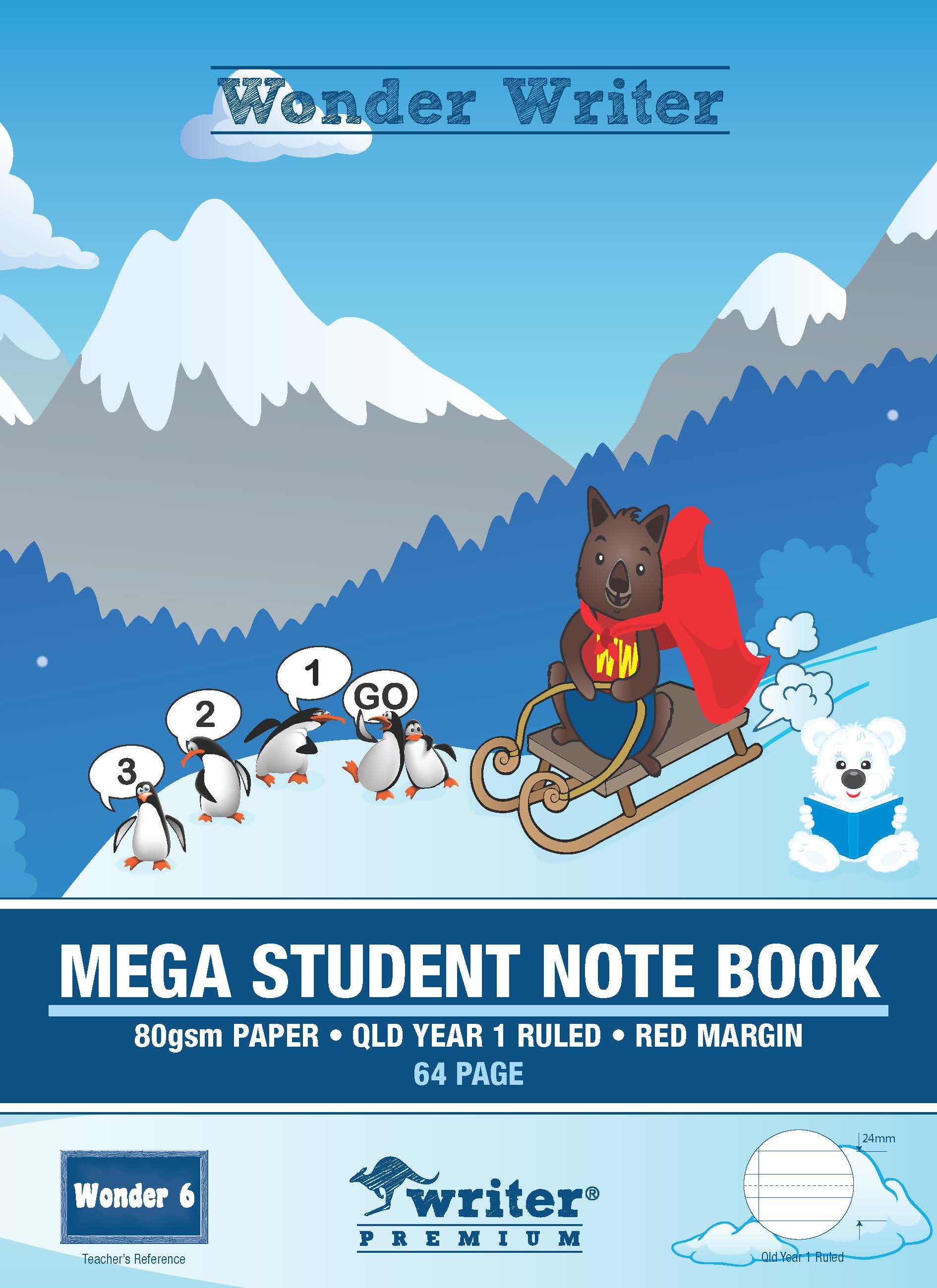 Qld Year 1 Rule Mega Student Notebook Scrapbook Size Harleys The 