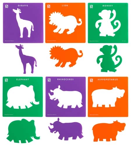 Stencil Jungle Animals Stencil Set of 6 | Harleys - The Educational Super  Store