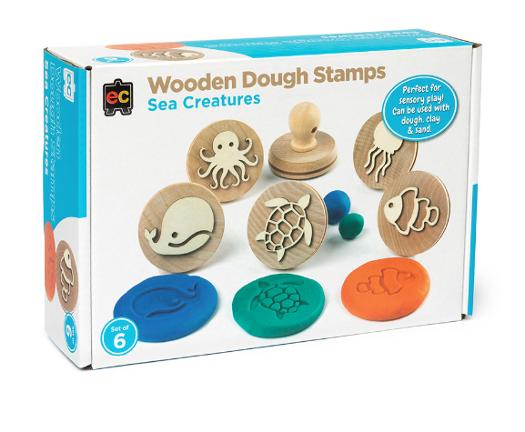Wooden Dough Stamps - Sea Creatures | Harleys - The Educational Super Store