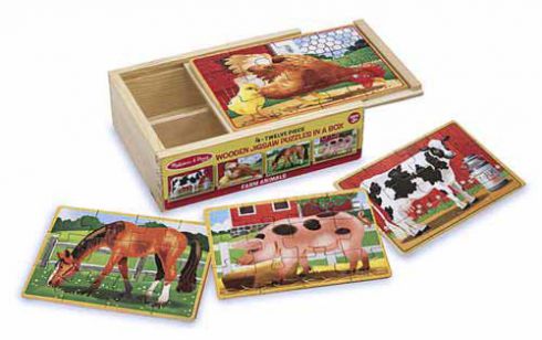 Farm Animals Jigsaw Puzzles in a Box MND3793