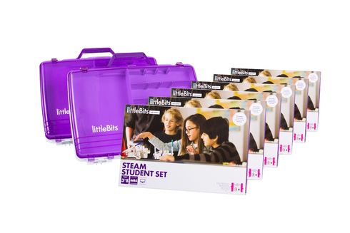 littleBits - 6 X Steam Student Set Education Class Pack + 2 X Storage Box - Suits 18 Students 810876021241
