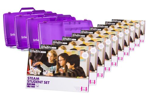 littleBits - 10 X Steam Student Set Education Class Pack + 4 X Storage Box - Suits 30 Students 810876021265