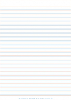 A4 Lined Paper Full Page Year 1 Rule - Pack of 250 9781920977344