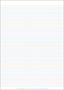 A4 Lined Paper Half Page Year 3/4 Rule - Pack of 250 9781920977061