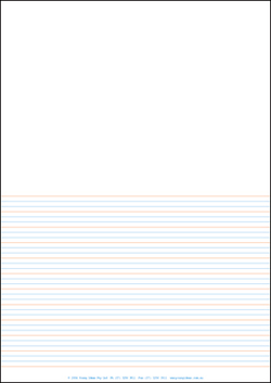 A4 Lined Paper Half Page Year 3/4 Rule - Pack of 250 9781920977030