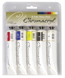 Chromacryl Student Acrylic Paint Assorted Colours  (75ml, Pack of 5) 2770000077552