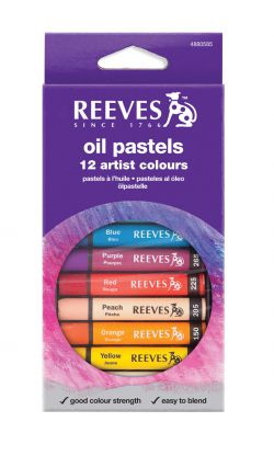 Assorted Oil Pastels - Reeves (Pack 12) 2770000028998