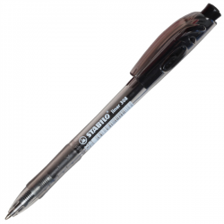 Ballpoint Pen Medium Black Stabilo 308 Retractable 9556091114276