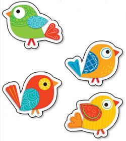 Boho Birds Shape Stickers 9781620574249