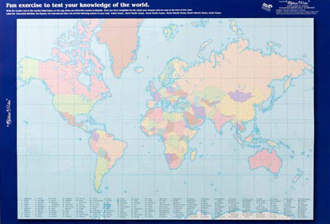 Chart World Map With Flags Double Sided  9781920926076