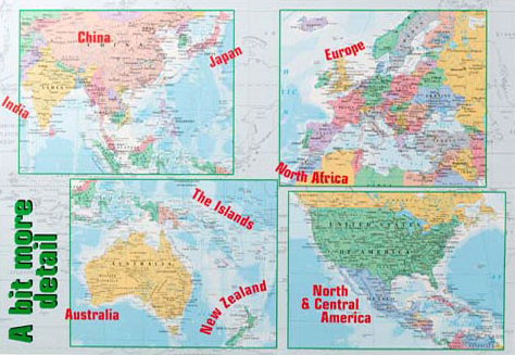 Chart World Map Pacific Centred Double Sided  9781920926755