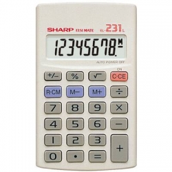 Calculator sharp El231 battery power 4974019021065