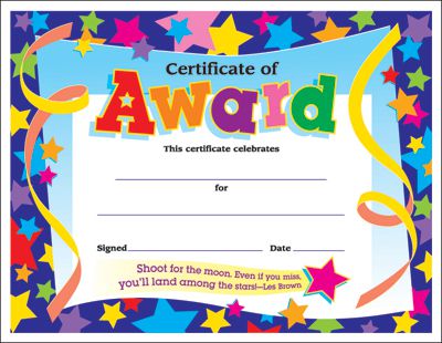 Certificate Of Award Classic 2770000797832