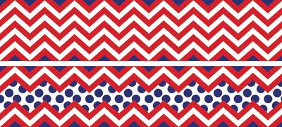 Chevron Red Double-Sided Border 2770009238664