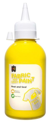 Fabric and Craft Paint 250ml Yellow 9314289029562