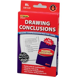 Drawing Conclusions Reading Comprehension Practice Cards, Red Level (RL 2.0–3.5) 2770000744355