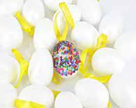 Decofoam Egg 68mm Pkt 20 Yellow Ribbon 9320325626800