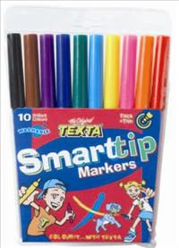 Felt Pens Medium Pack 10 &#039;Smart Tip Colour Markers&#039;  9311960180130