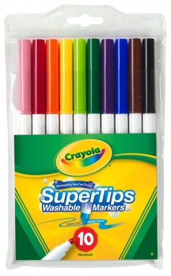 Crayola Super Tip Washable Felt Pens (Pack of 10) 2770000010337
