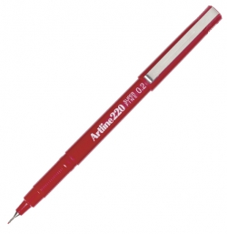 Fineliner Pen 0.2mm Artline 220 (Red, Each) 4974052831027