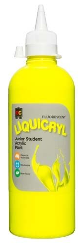 Liquicryl Paint 500ml Fluorescent Yellow 9314289001599