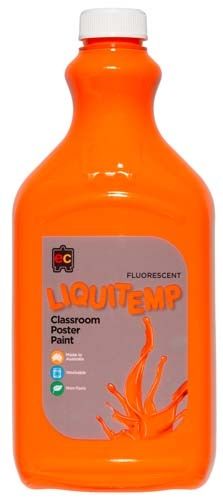 Liquitemp Paint 2L Fluorescent Orange 9314289001117