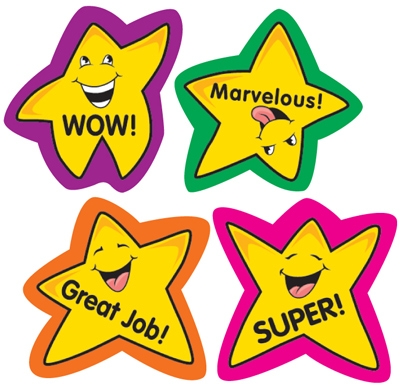 Gold Stars Shape Stickers 2770000790581