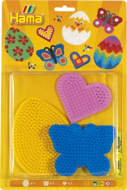 Hama Beads Pegboard Pk3 Butterfly X1 Heart X1 Egg | Harleys - The ...