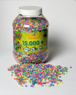 Hama Beads Pastel Colours Tub (Pack of 15000) 2770000795555