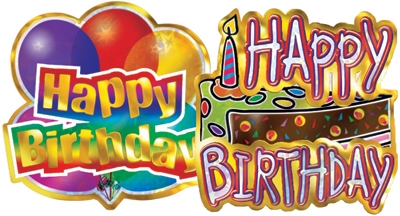 Happy Birthday Premium Hologram Stickers 2770000620741