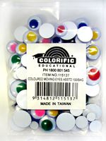 Joggle Eyes Pk 100 Asst Coloured (Pack of 100, Assorted Colours, Assorted Sizes) 9314812115137