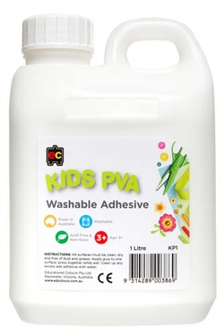 EC Kids Washable PVA Glue 1ltr 9314289003869