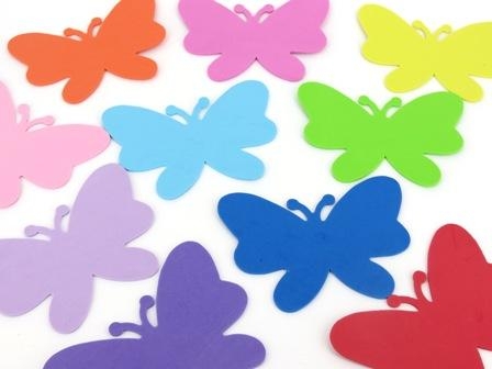 Large Foam - Butterflies  (Pack of 10) 9320325025016