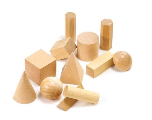 Geometric Solids Wooden 12pcs 9314289021122