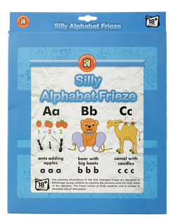 Silly Alphabet Frieze 3pcs, 23 x 100cm Ea 9314289016654