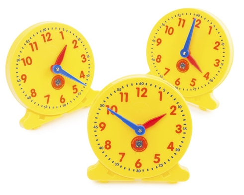 Clocks Analogue Student 10cm Diam Set of 6 9314289020941