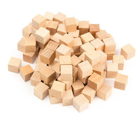 Pattern Blocks Woodenbase Ten Cubes 100pc 9314289021429