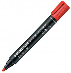 Lumocolor Permanent Marker  (Red, Each, Bullet) 4007817304396