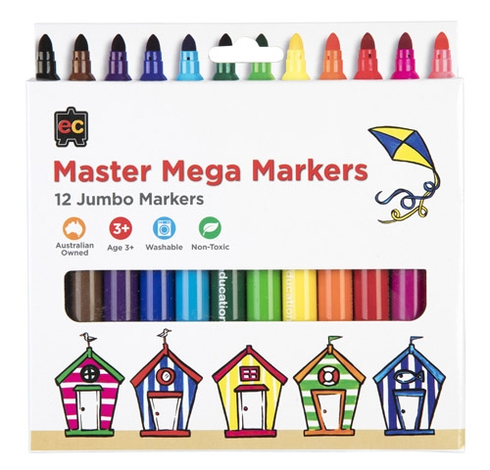 Master Mega Markers Packet of 12 9314289030766
