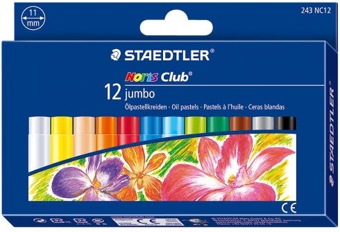 Oil Pastels Jumbo Asst Cols Staedtler Noris Club (Pack of 12) 4007817243008