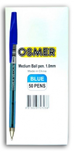 Osmer Ballpoint Pens (Pack of 50, Blue) old-9313023727238