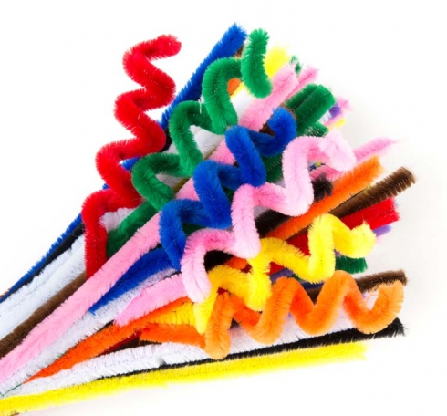 Pipe Cleaners Fluffy 30cm x 15mm - 10 Colours (Pack of 100) 9314289024512