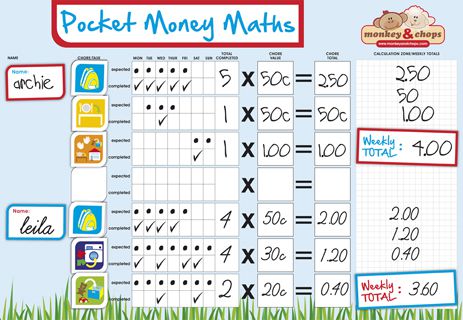 Pocket Money Maths Magnetic Chart 9781945172984