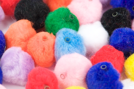 Pom Poms with Holes (Assorted Colours, 15mm, Pack of 100) 9320325426745