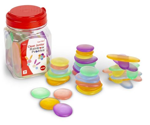Clear Junior Rainbow Pebbles 36 in a jar 4713057204135