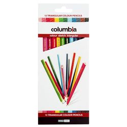 Colour Pencils Triangular Pk 12 Colour Sketch Columbia 9310924197382