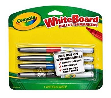 Whiteboard Markers Pk 4 Asst Bullet Crayola Visimax Dry Erase 2770009235502