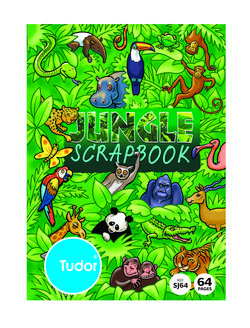 Scrap Book 64 Page Tudor "Jungle &amp; Joker" 67gsm Stapled 335mmx240mm [SJ64] 9310029294535