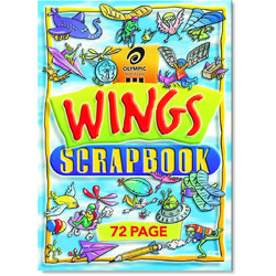 Scrap Book 72 Page Olympic "Wings" 67gsm 335mmx245mm [S325] 9310353092111