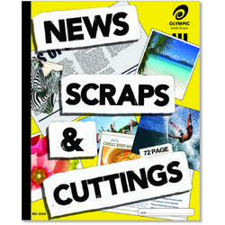 Scrap Book 72 Page Olympic "News &amp; Cutting" 60gsm Stapled 400mmx325mm [S929] 9310353092678